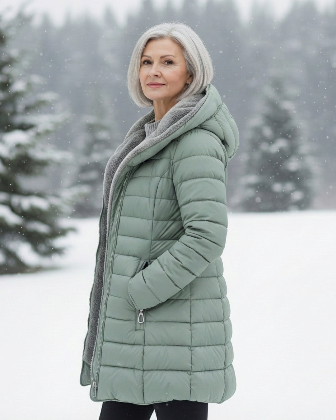 Claire | Cappotto puffer foderato in pile