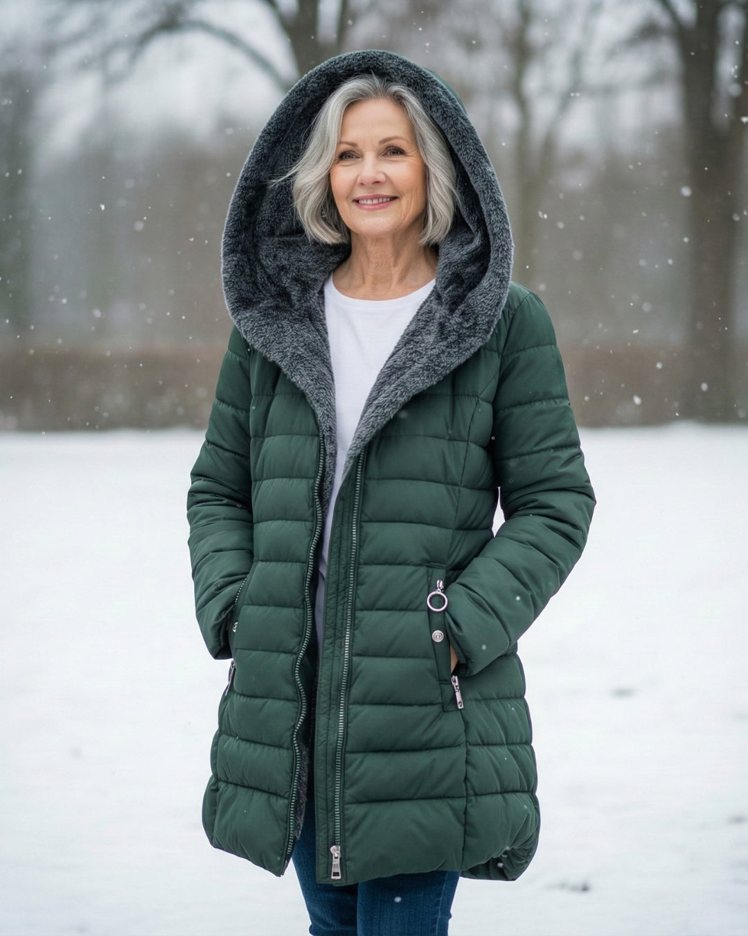 Claire | Cappotto puffer foderato in pile