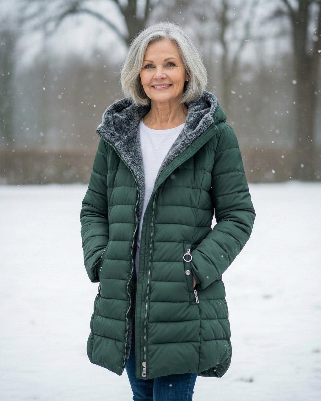 Claire | Cappotto puffer foderato in pile