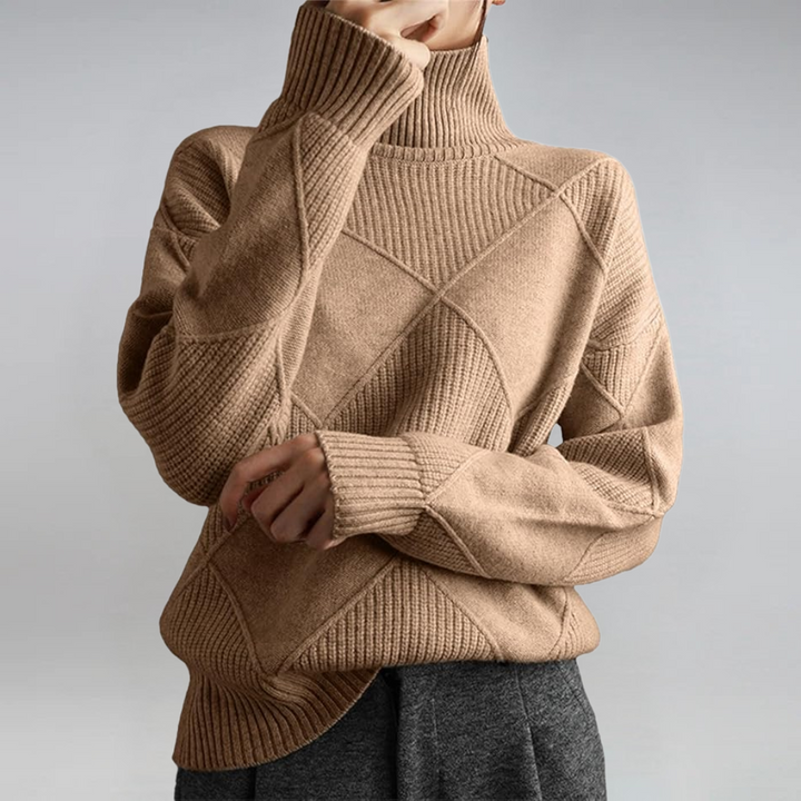 Lauren | Maglione di Cashmere Lussuoso con Collo Alto