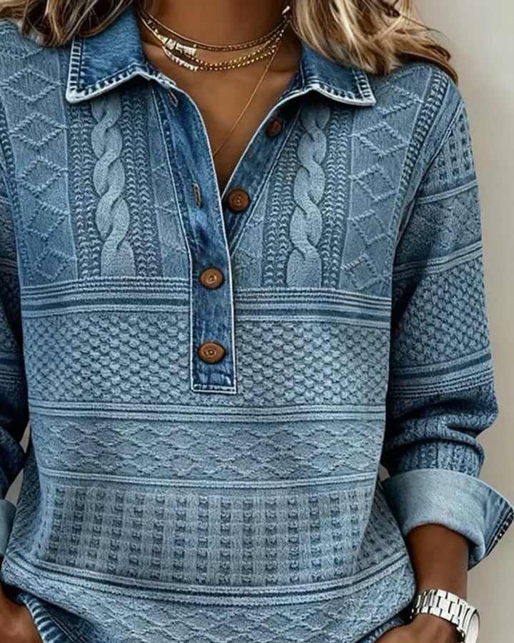 Sofia | Maglione Moderno Con Bottoni A Metà