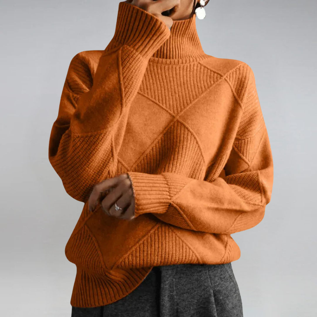 Lauren | Maglione di Cashmere Lussuoso con Collo Alto