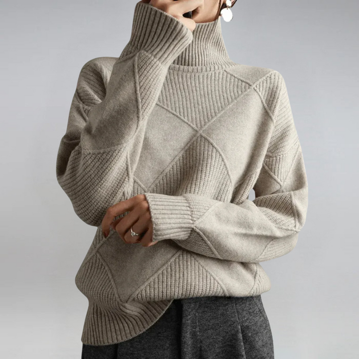 Lauren | Maglione di Cashmere Lussuoso con Collo Alto