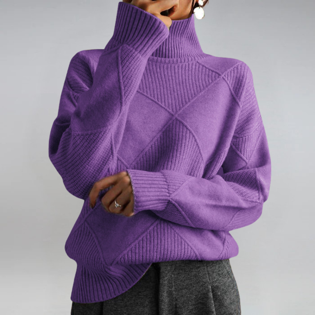 Lauren | Maglione di Cashmere Lussuoso con Collo Alto