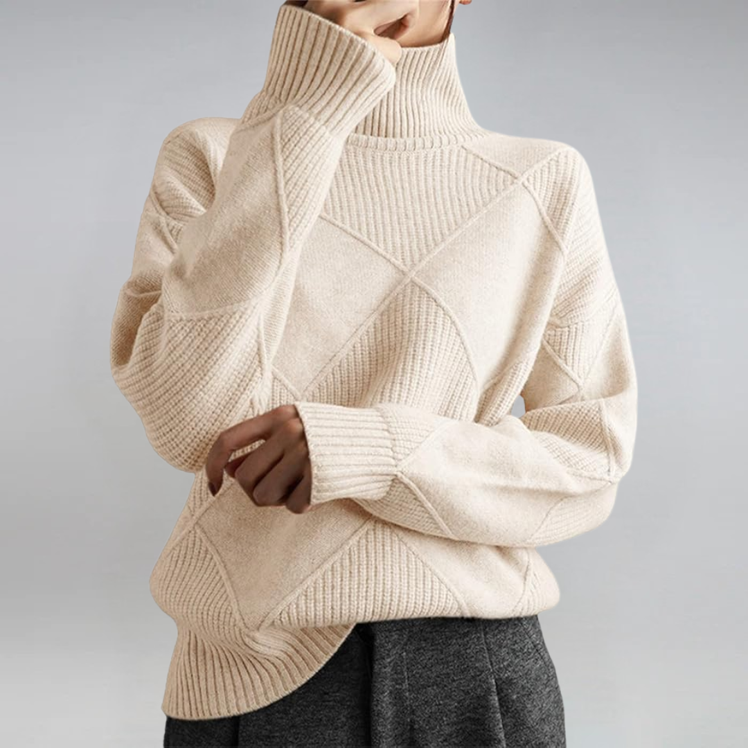 Lauren | Maglione di Cashmere Lussuoso con Collo Alto