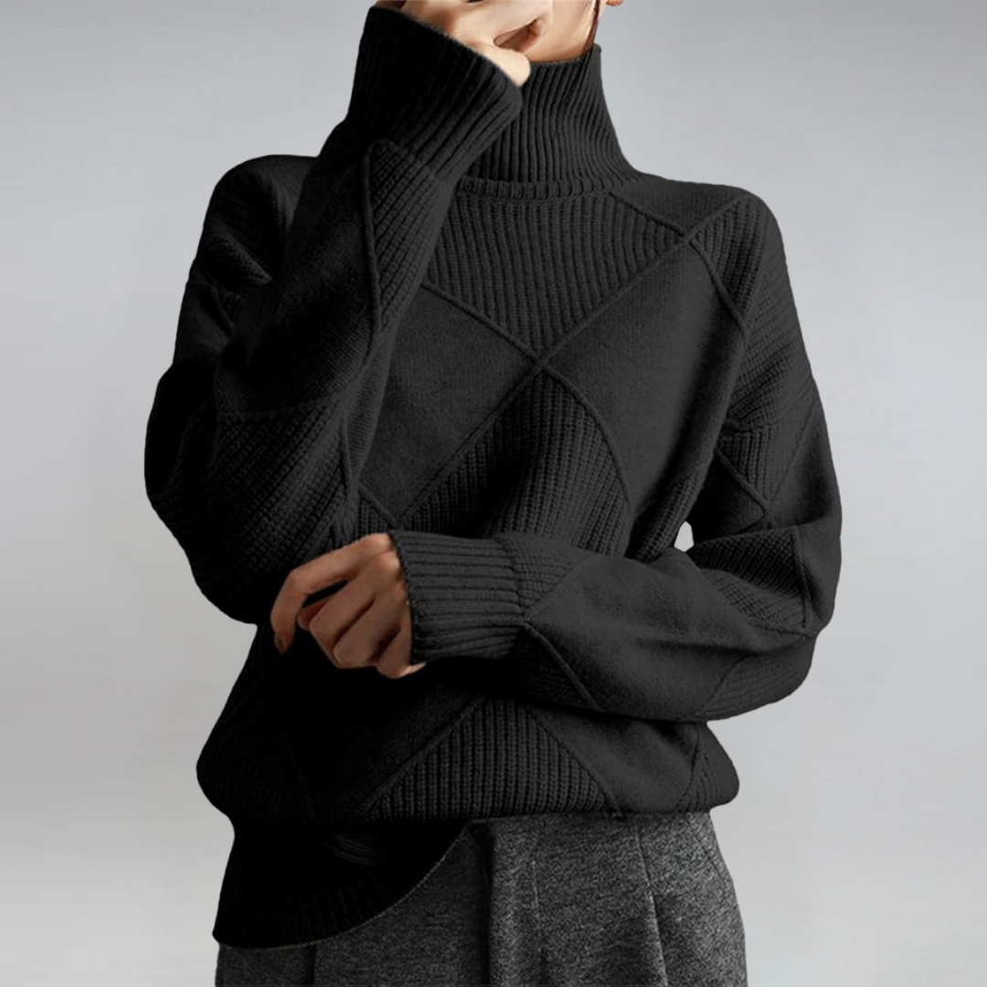 Lauren | Maglione di Cashmere Lussuoso con Collo Alto