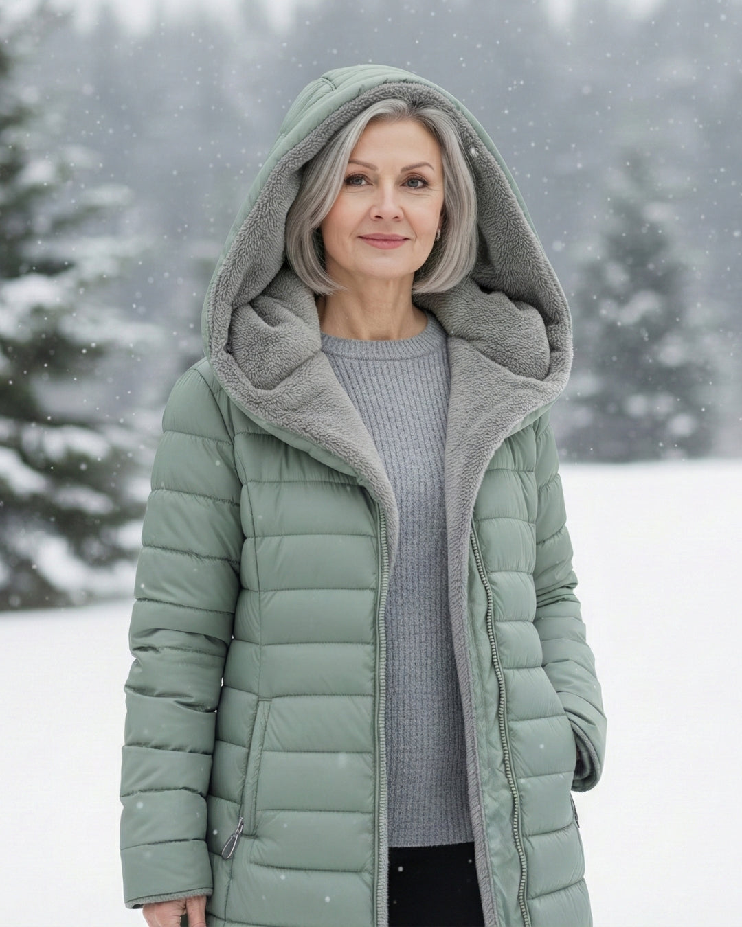 Claire | Cappotto puffer foderato in pile