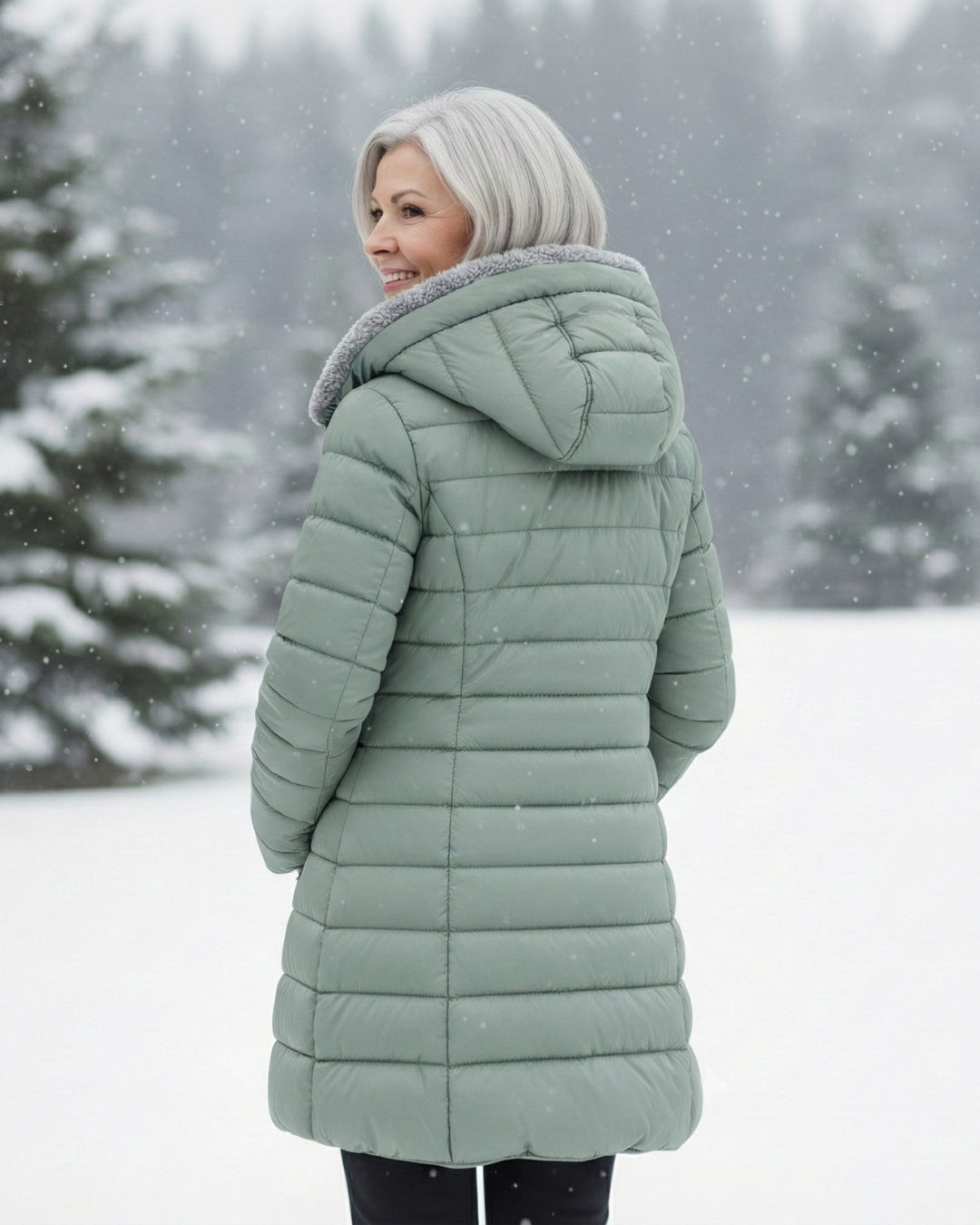 Claire | Cappotto puffer foderato in pile