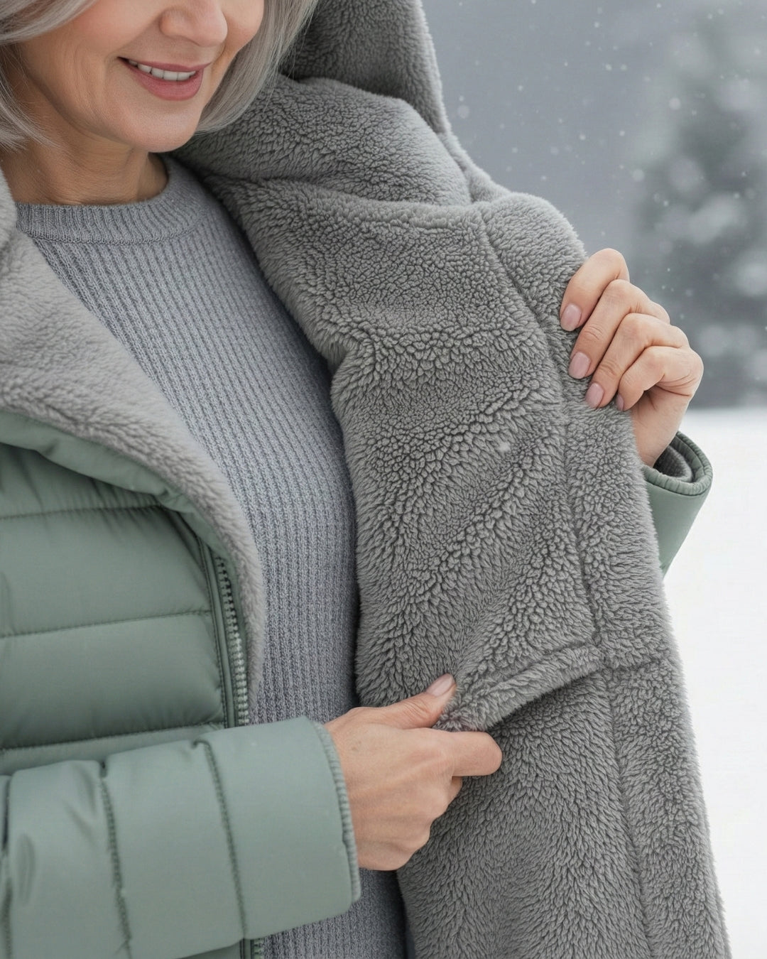 Claire | Cappotto puffer foderato in pile
