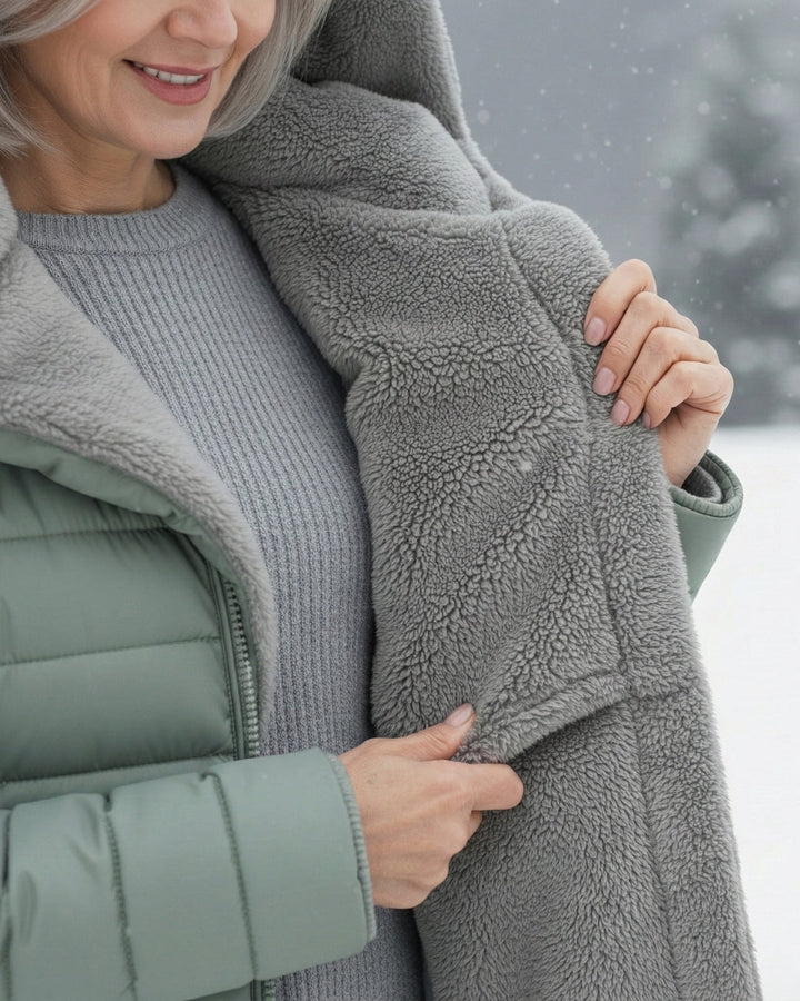 Claire | Cappotto puffer foderato in pile