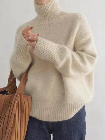 Amaya | Maglione Collo Alto in Cashmere Lussuoso