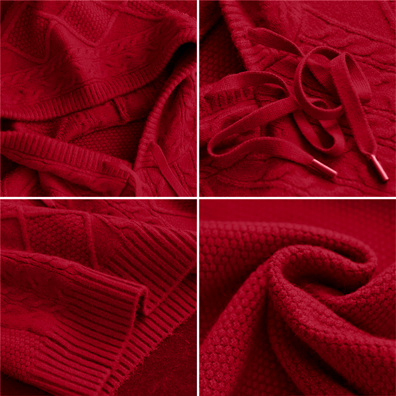 Emilia | Maglione con Cappuccio a Treccia