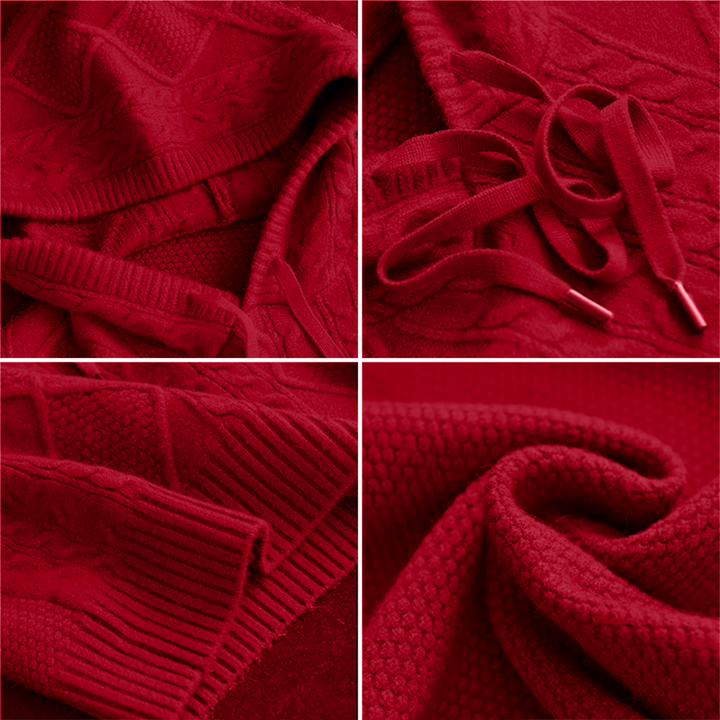 Emilia | Maglione con Cappuccio a Treccia
