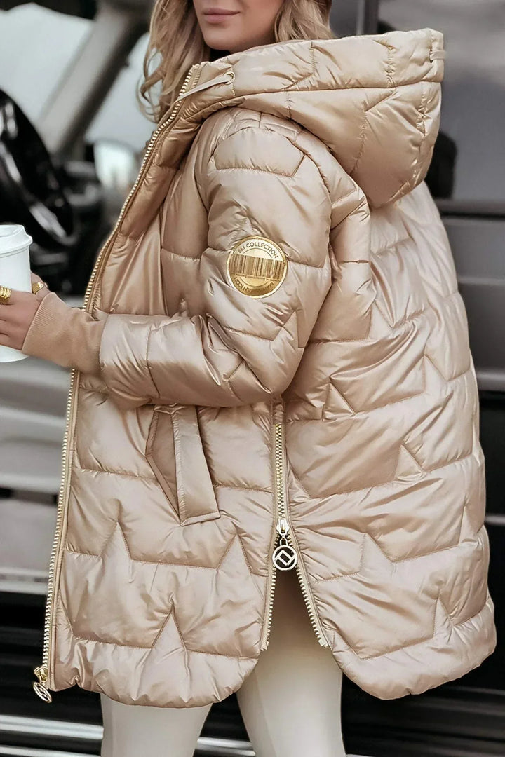 Nolwen - Cappotto Invernale Elegante con Cappuccio e Imbottitura